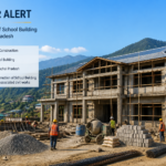 Civil construction site of school building in Arunachal Pradesh representing the tender for educational infrastructure in Aalo