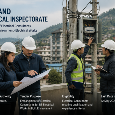 Electrical inspectors and consultants reviewing built environment electrical infrastructure in Nagaland