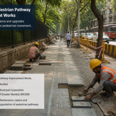 Urban pathway improvement work in Mumbai municipal ward, civil infrastructure tender focus