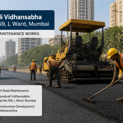 Civil road maintenance work in Chandivali Vidhansabha beat no.159, Mumbai, Maharashtra