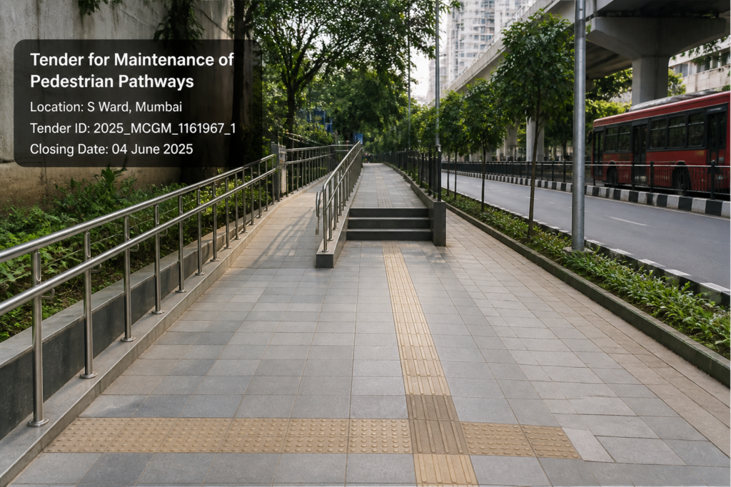 Improved pedestrian pathways in Mumbai S Ward under government maintenance project