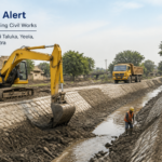 Nala deepening civil works at Kharwandi Taluka Yeola Maharashtra under government tender