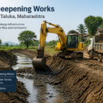 Nala deepening civil works construction site in Sonambe Taluka Maharashtra